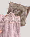 Japan Gun Two-Piece High-Waisted Lace Panties with Mulberry Silk Gusset