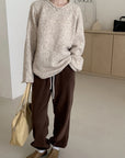 One-piece sherpa-lined jogger sweatpants