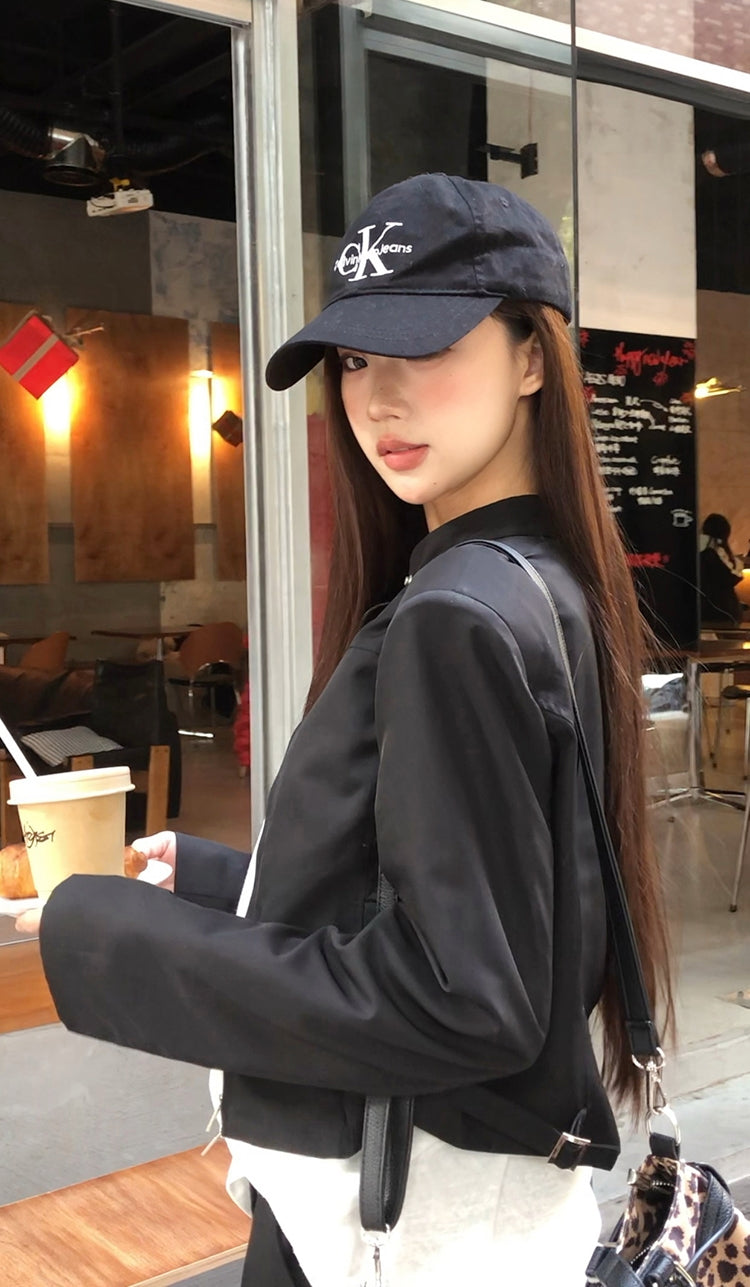 Sweet & Cool Girl Style Stand Collar Jacket