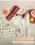 3 Pieces of Cotton Antibacterial Breathable Low Waist Strawberry Underwear