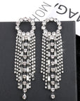 Rhinestone Tassel Earrings