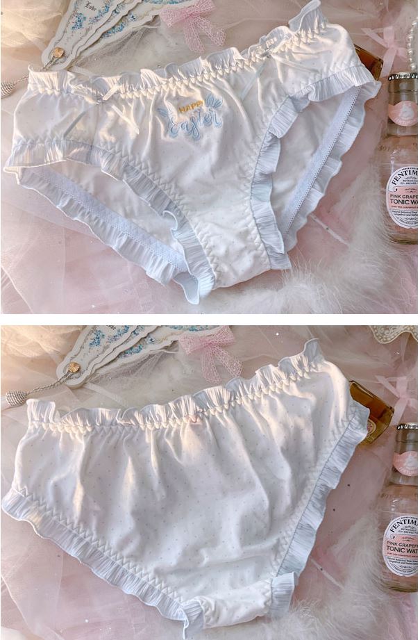 Japanese Lolita Flounces Cotton Underwear (2 Pieces)
