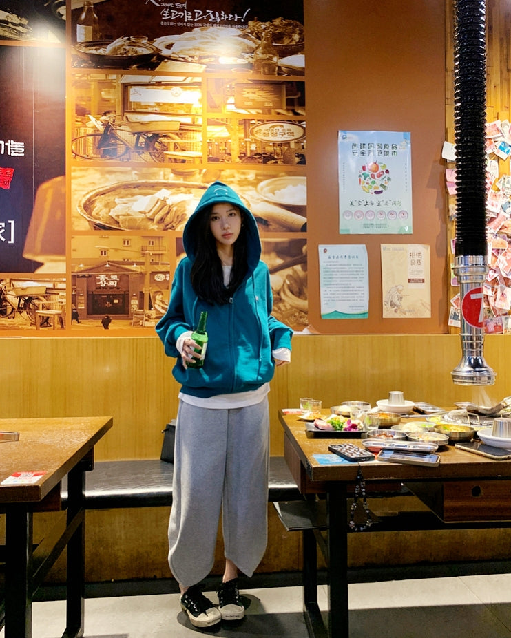Gawk Embroidered Smiley Face Hoodie