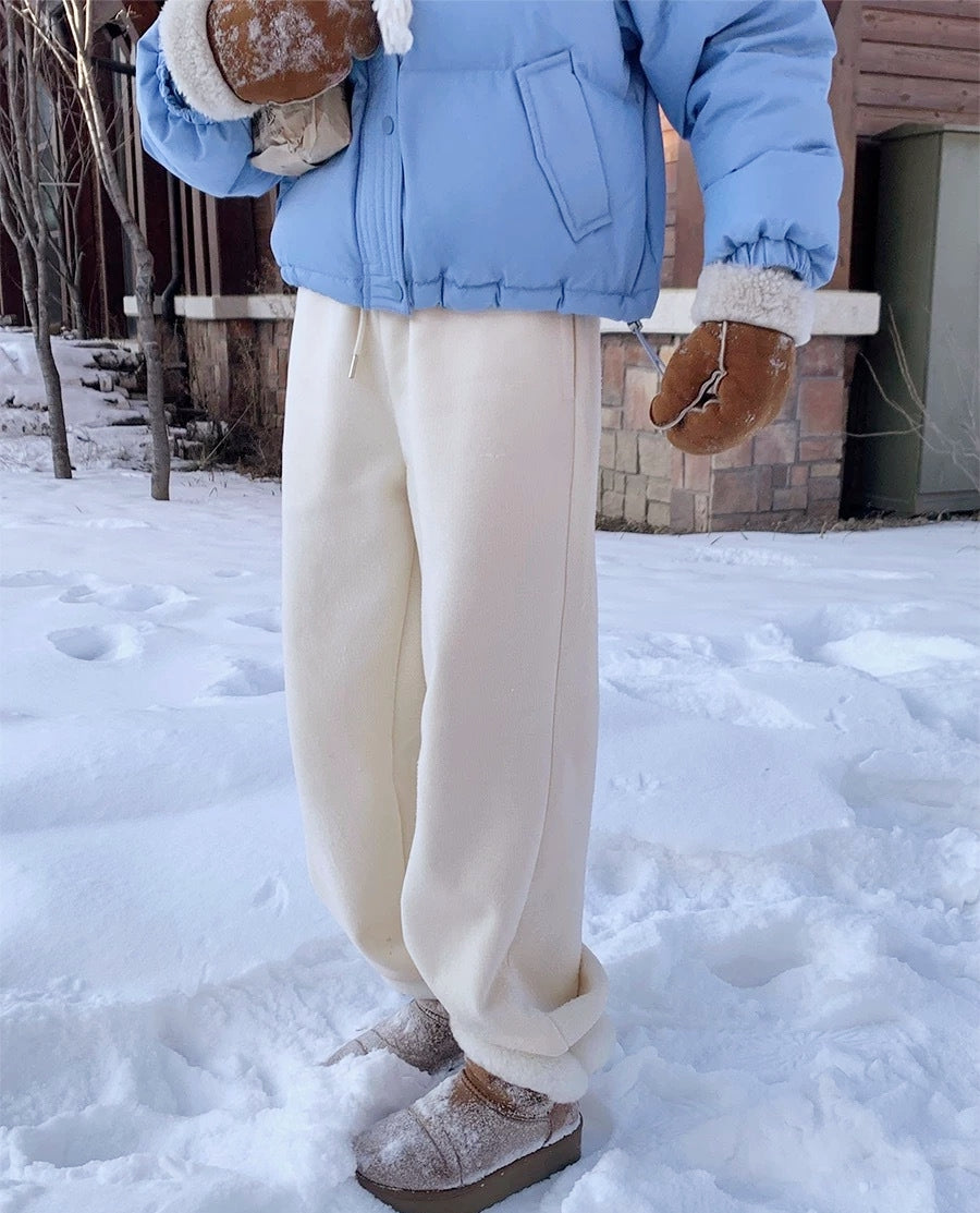 One-piece sherpa-lined jogger sweatpants