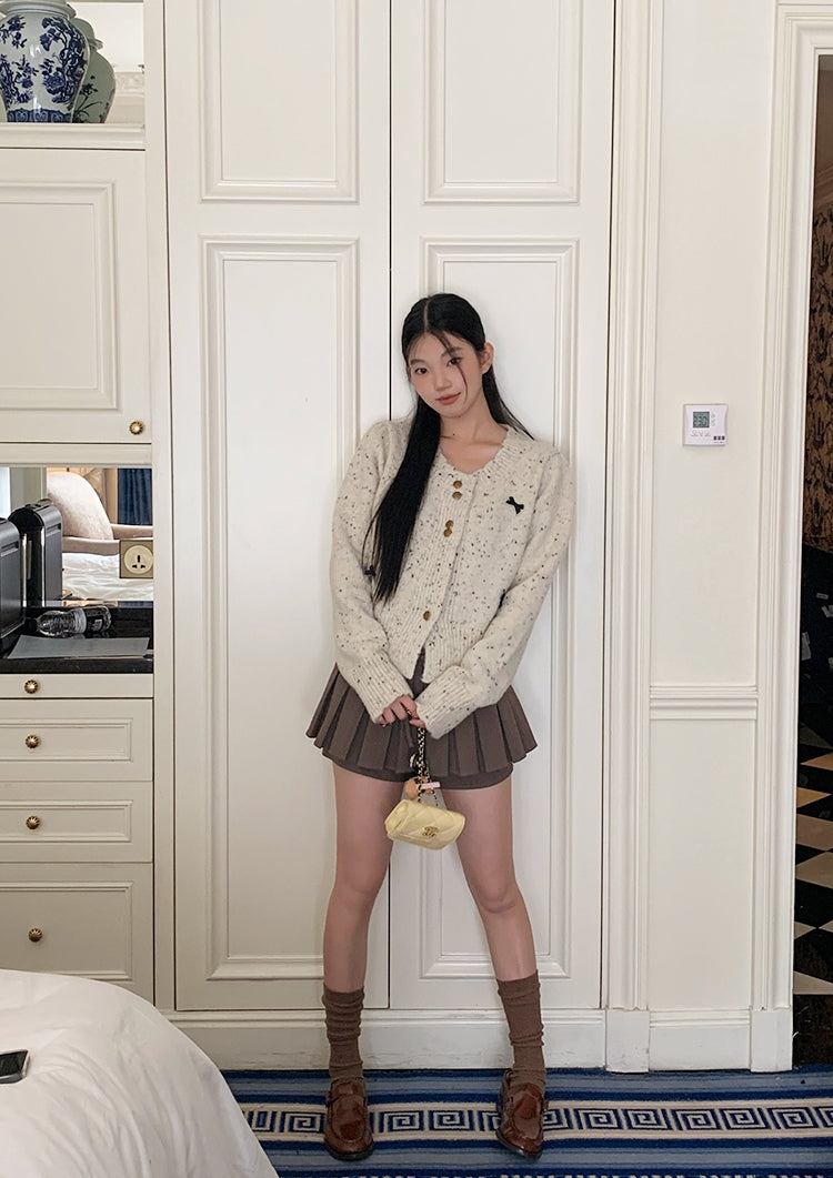 Autumn and Winter Oatmeal Knit Cardigan