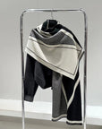 Double-sided Cashmere Geometric Pattern Oversized Scarf