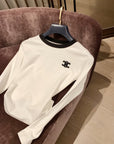 3D Embroidered Raised Logo Thin Fleece High-Elastic Base Shirt