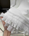 Japan EGG Lace Panel Shoulder Tee