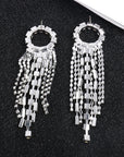 Rhinestone Tassel Earrings