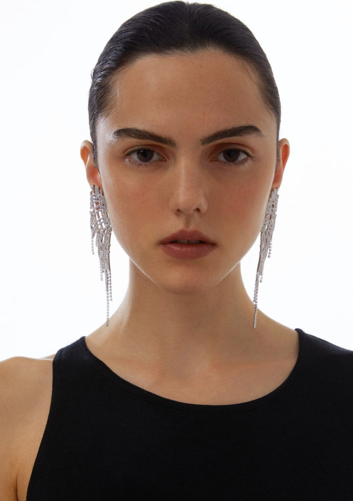 Designer Mesh Tassel Earrings