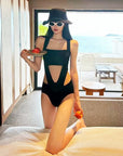 Triangle Cutout One-Piece Swimsuit