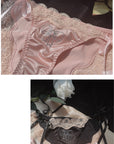 Light Luxury Rhinestone Lace up Satin Low Waist Panties (Pack of 2)