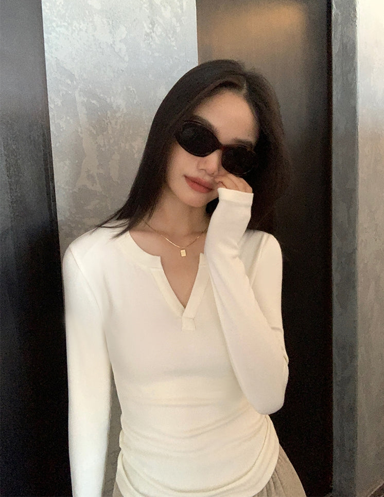 Korean AMTN Upgraded V-Neck Fleece-Lined Base Layer