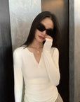 Korean AMTN Upgraded V-Neck Fleece-Lined Base Layer