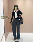 Trending ALO Wide-Leg Floor-Length Pants (Dark Gray)