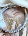 French Girl Retro Double Pearl Rhinestone Headband