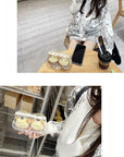 Lazy Style Printed Round Neck Knit Sweater