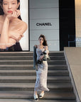 Fishtail Dress With Chinese Ink Sling