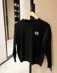 Rhinestone AW Logo Thick Knit Set