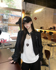 Sweet & Cool Girl Style Stand Collar Jacket