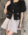 Lucury Sequin Handmade Floral Coat