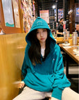 Gawk Embroidered Smiley Face Hoodie