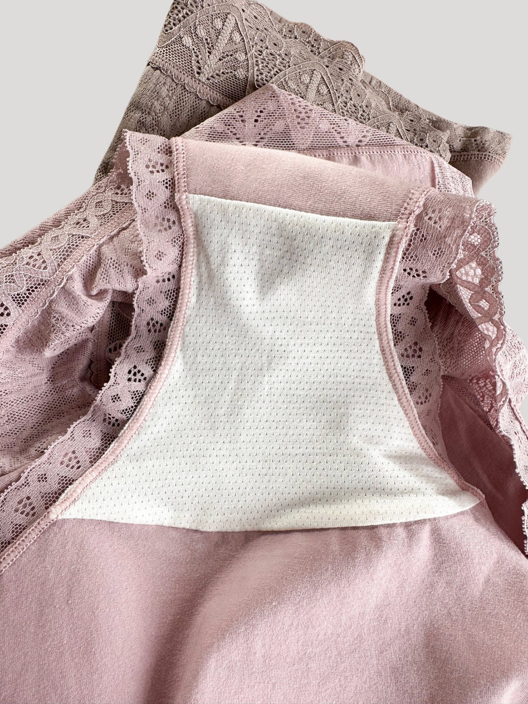 Japan Gun Two-Piece High-Waisted Lace Panties with Mulberry Silk Gusset