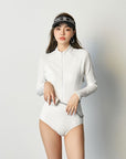 Chic Surfing Sunscreen One-Piece Swimsuit