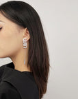 Luxurious Full Rhinestone Letter Earrings
