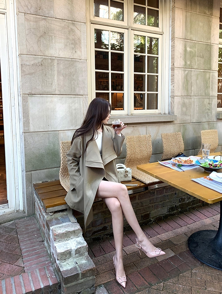 Elegant Mid-Length Trench Coat