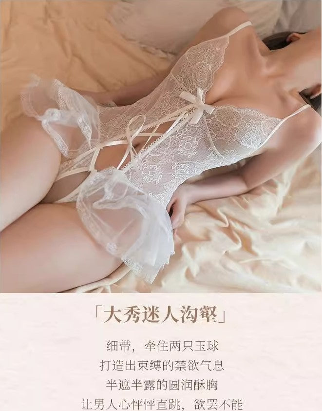 One-Piece Lace Translucent Open Sexy Underwear