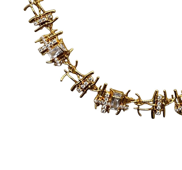 Original Niche Designer Vintage Braided Gemstone Luxury Necklace