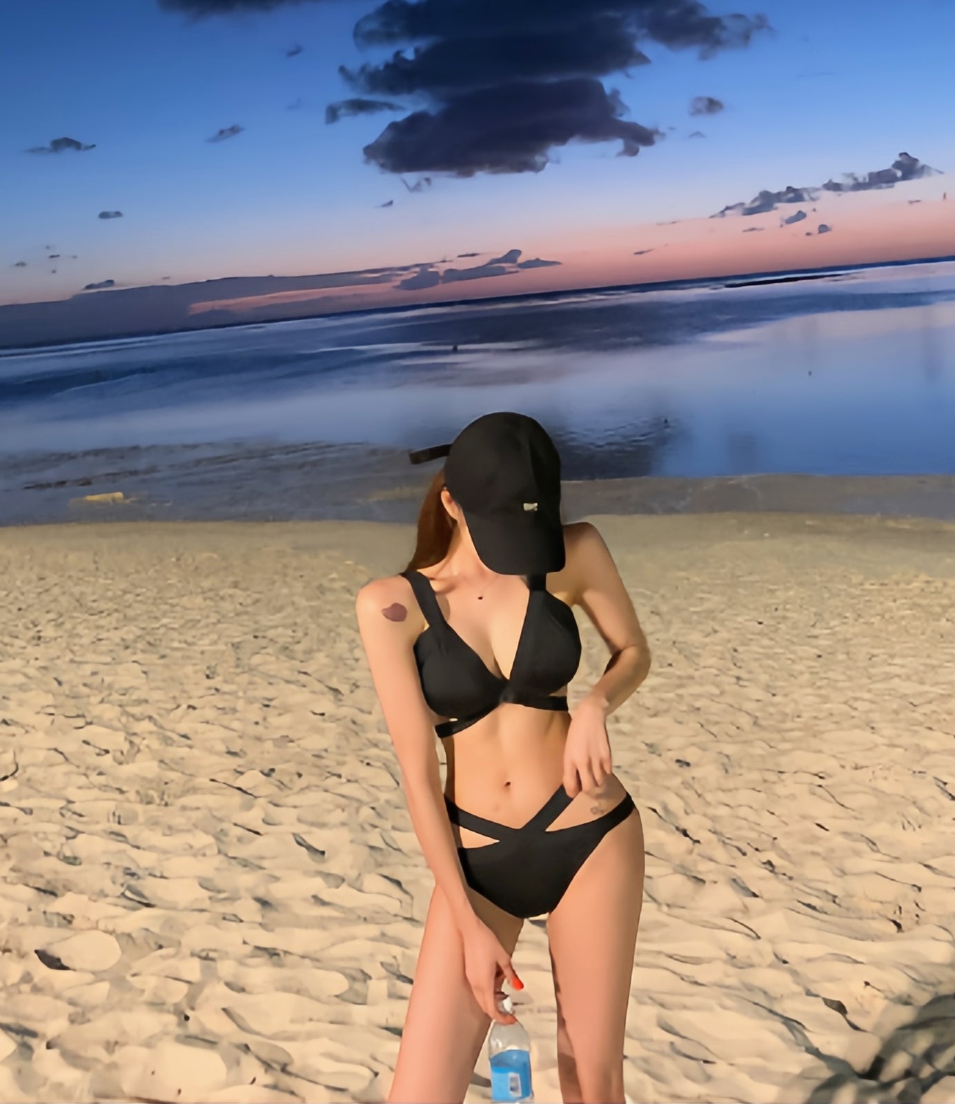 Korean Sexy Cross-Strap Bikini Two-Piece Swimsuit