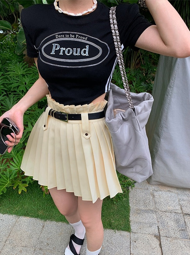 Pleated Skirt (With Belt)