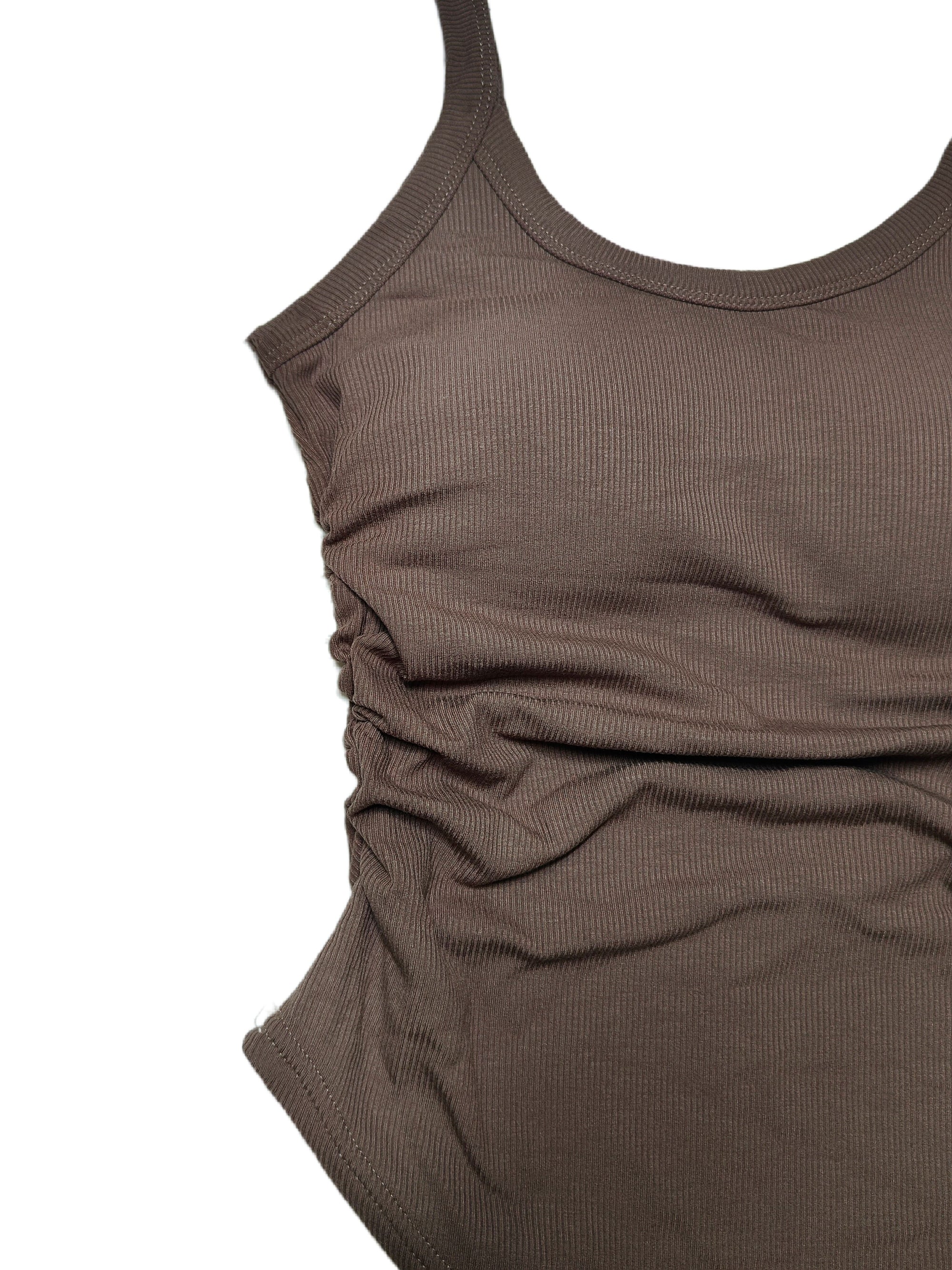 Thickened Fleece Padded Thermal Camisole with Waistband