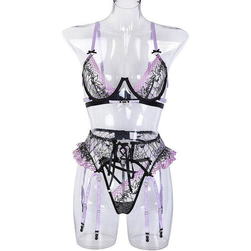 French-Style INS Lace Mesh See-Through Ultra-Thin Lingerie