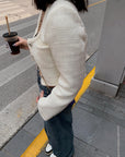Chunky Tweed Short Chanel-style Jacket