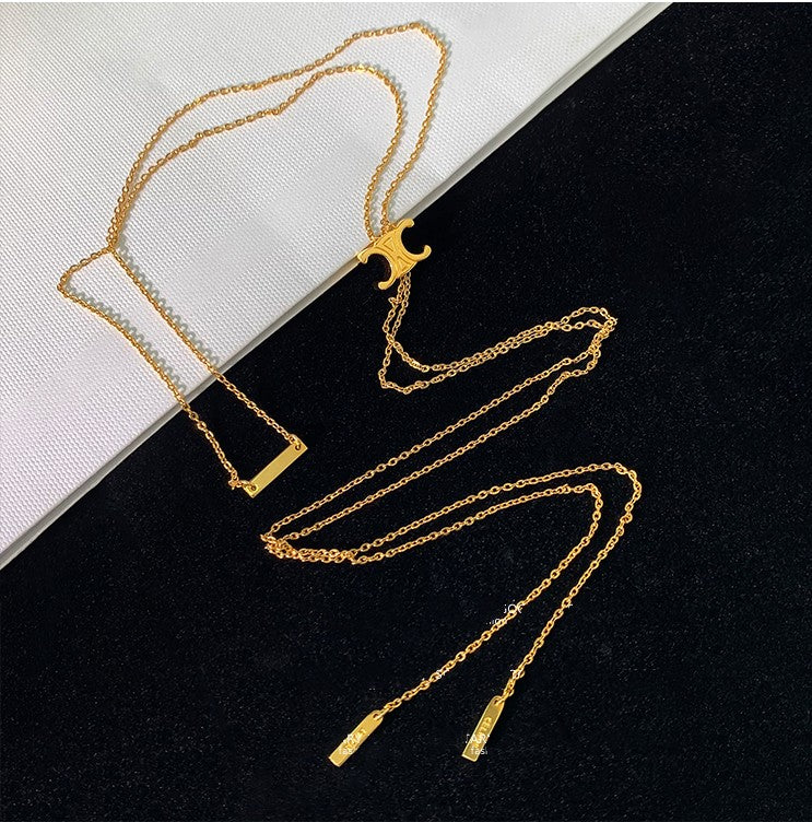 Long Gold Tassel Necklace