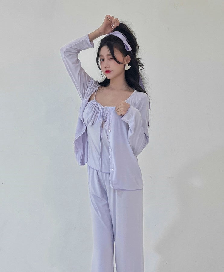 Taro Halter Cardigan Three-Piece Set