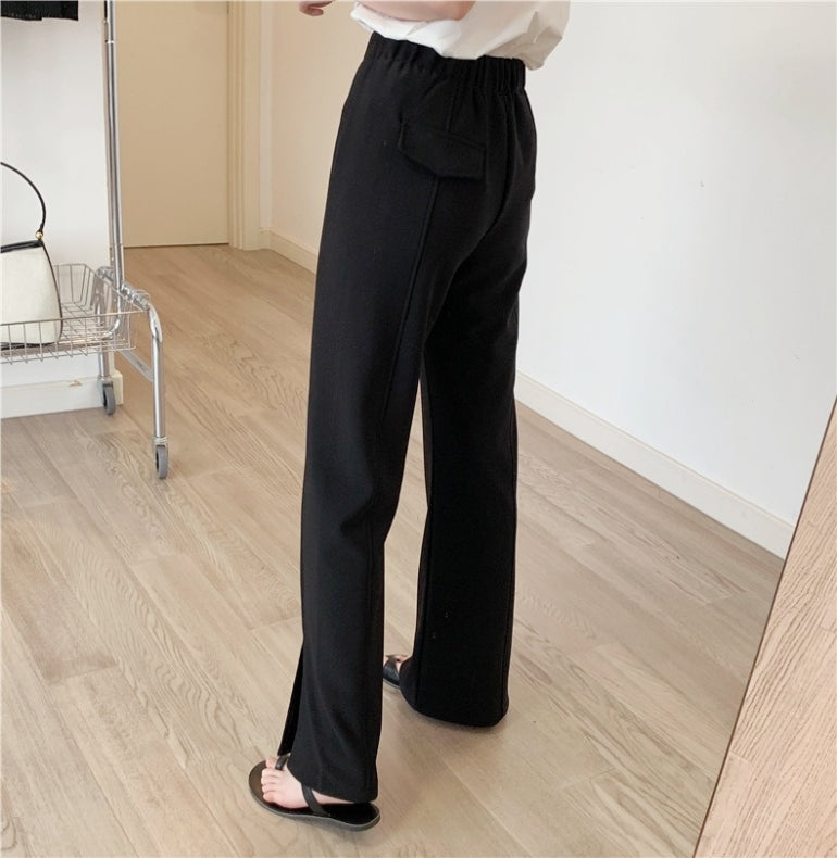 Annual Favorite Upgraded Side-Slit Black Pants