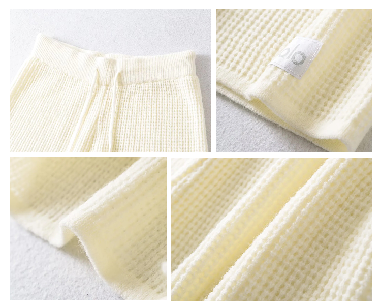 Waffle Knit ALO Wide-Leg Pants