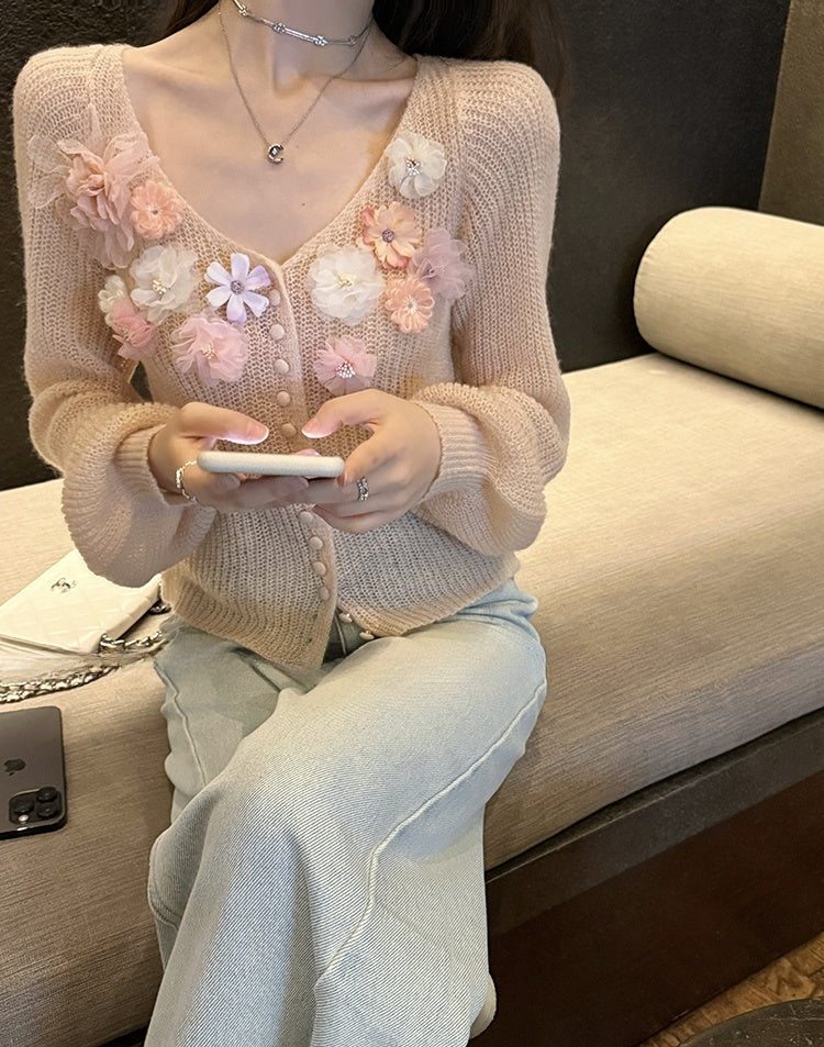 SANDRO MADGE Soft Lantern Sleeve Knit Sweater