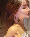 Luxury Heart-shaped Tassel Earrings