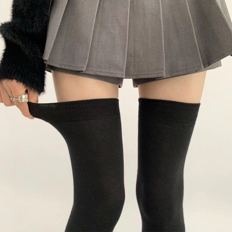 Black Over-the-Knee High Socks