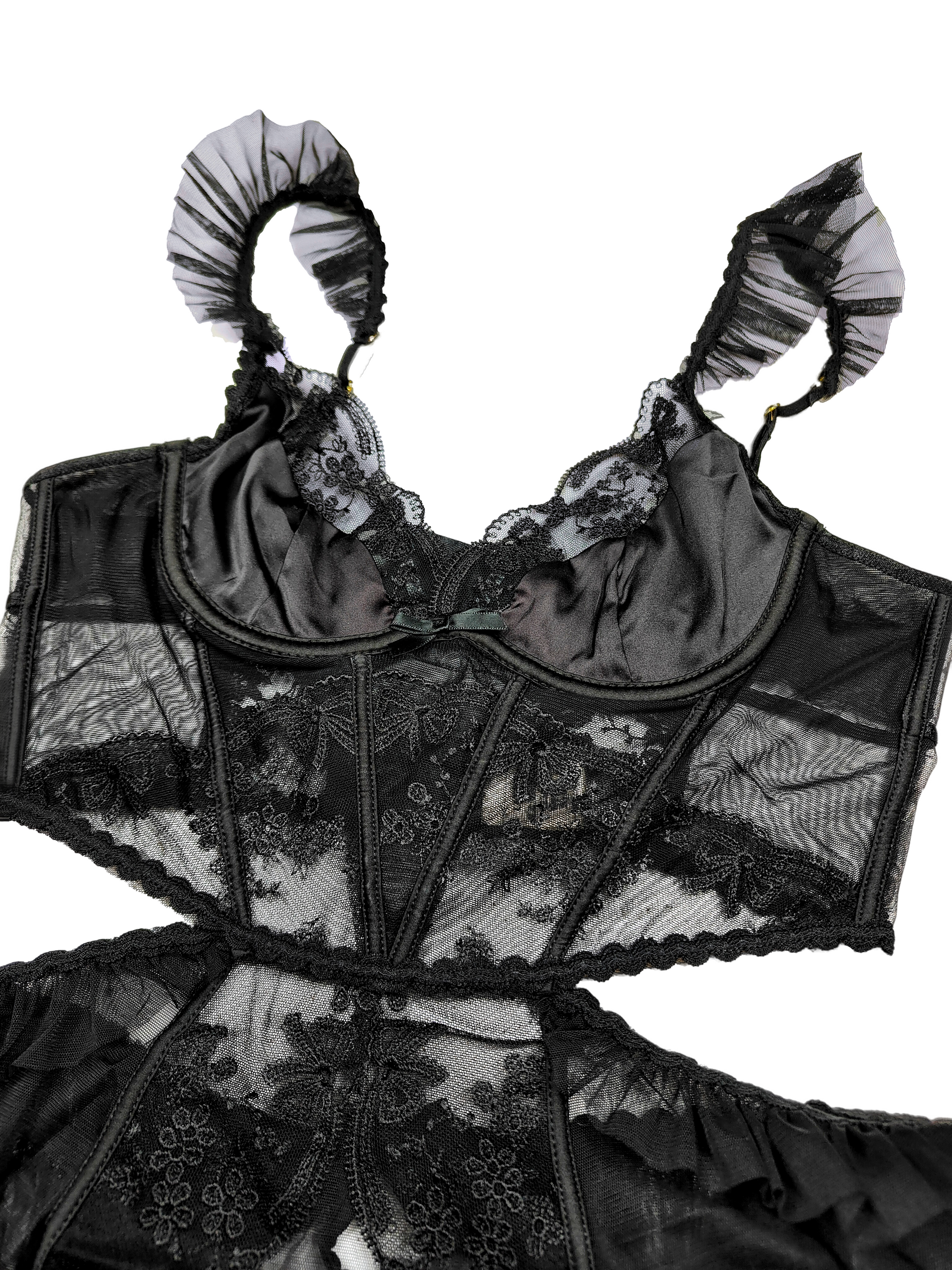 Sensual Lace Backless Bodysuit