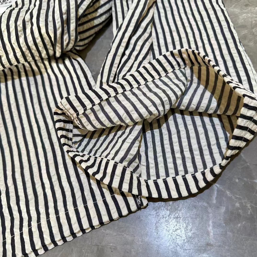 MM6 Striped Wide-Leg Floor-Length Pants