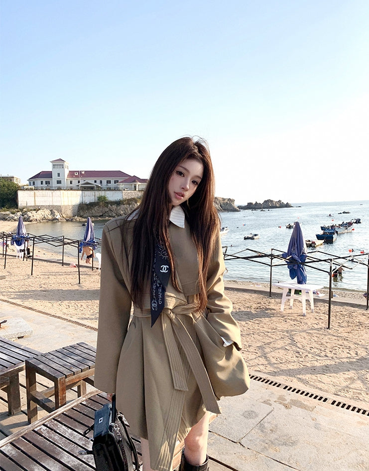Elegant Mid-Length Trench Coat
