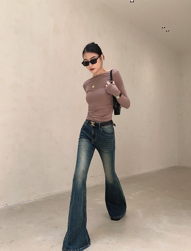 New Slim-Fit Knit Top for Slender Figure