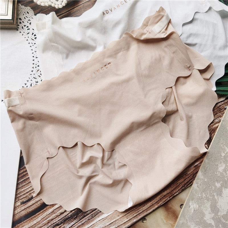 Seamless Ice Silk Wavy Pattern High-Waist Panties (2-Pack)