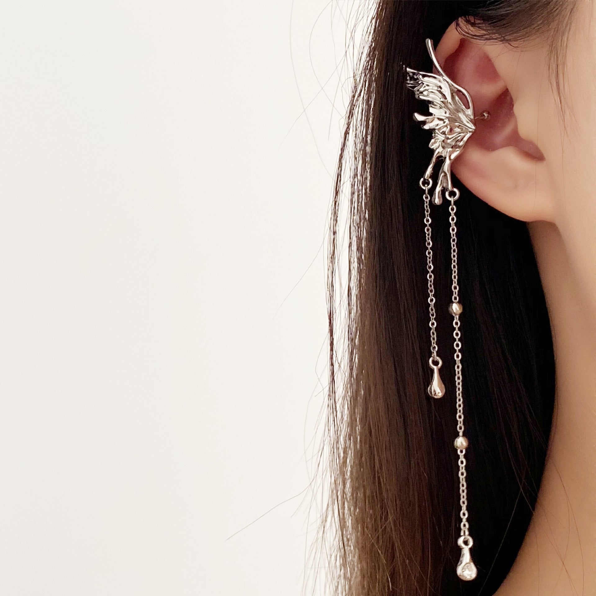 Butterfly Fringe Ear Cuff